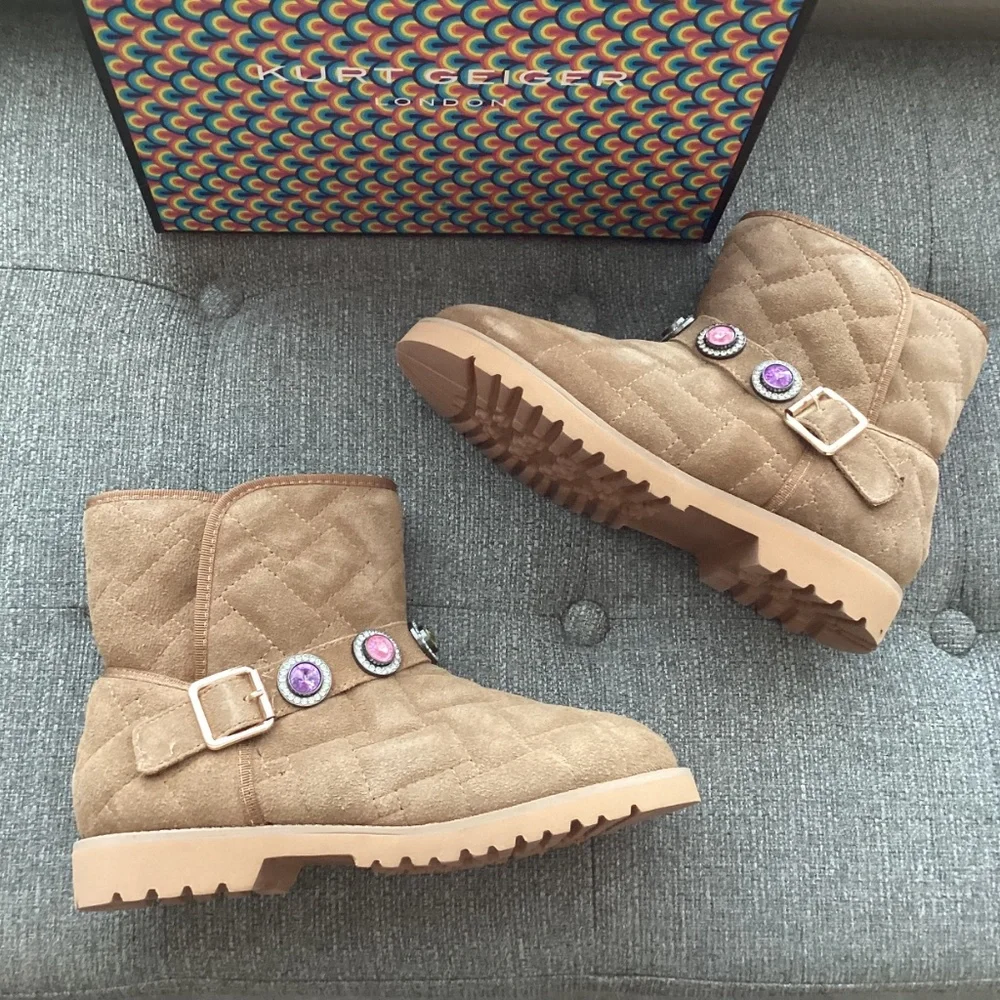 Kurt Geiger London Kids' Mini Orson Bootie (Big Kid), size 5